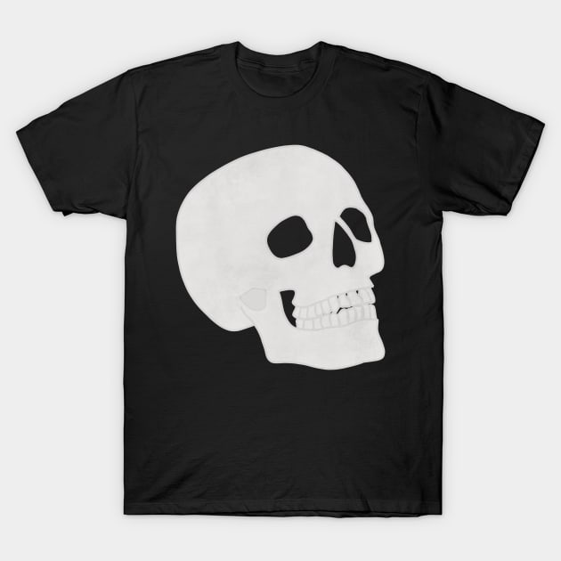 Minimal White Skull T-Shirt by JuneNostalgia